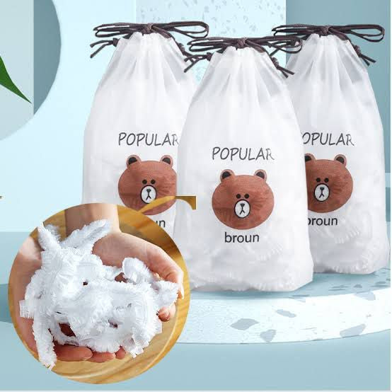 Elastic Food Storage Covers – 100Pcs