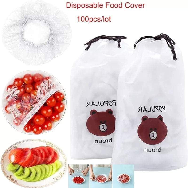 Elastic Food Storage Covers – 100Pcs