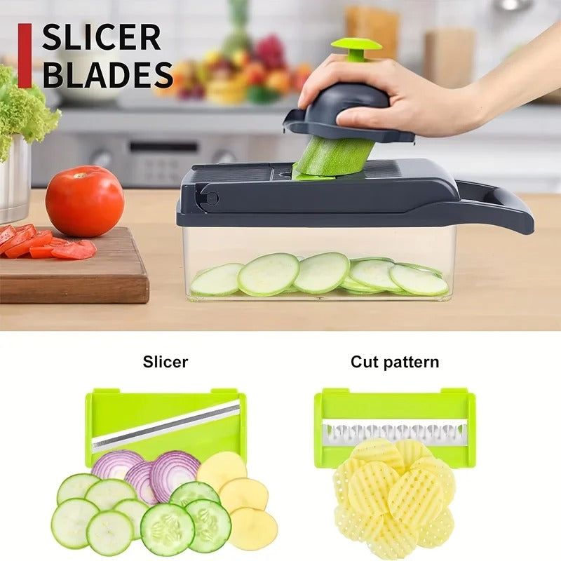 16-in-1 Multifunctional Vegetable Slicer & Chopper
