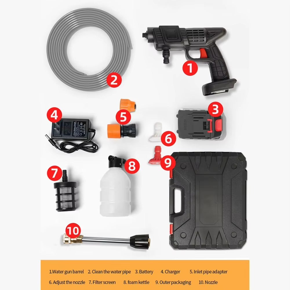 2-in-1 Adjustable Car Wash Gun for Garden & Car Cleaning