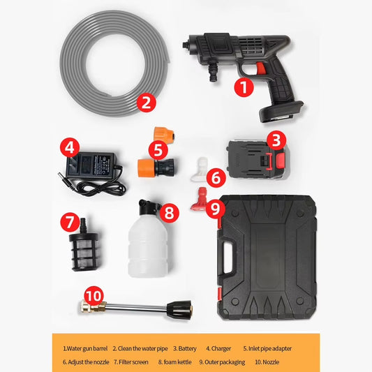 2-in-1 Adjustable Car Wash Gun for Garden & Car Cleaning